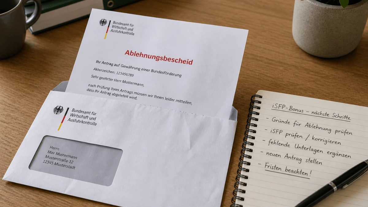 BAFA-Antrag abgelehnt - Bescheid systematisch auswerten