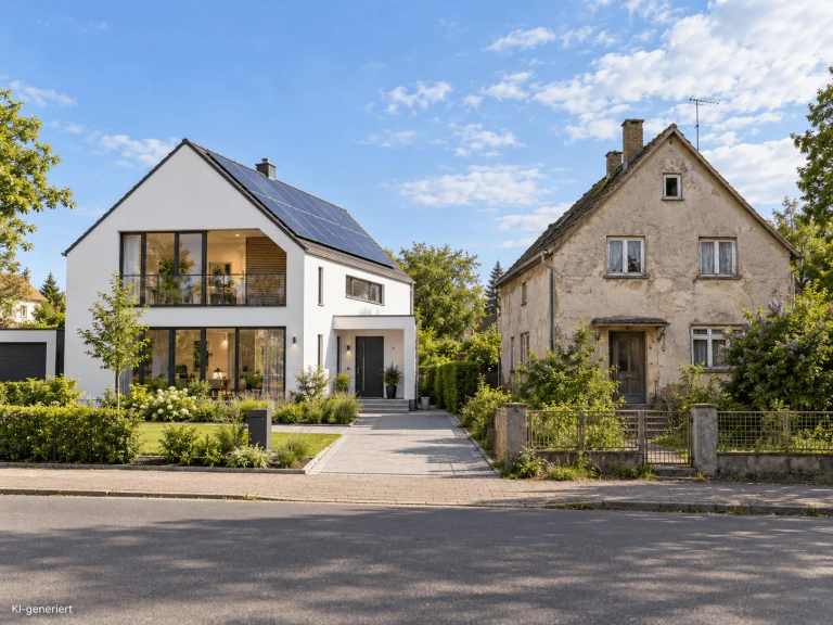 Klassenvergleich: Neubau und unsanierter Altbau