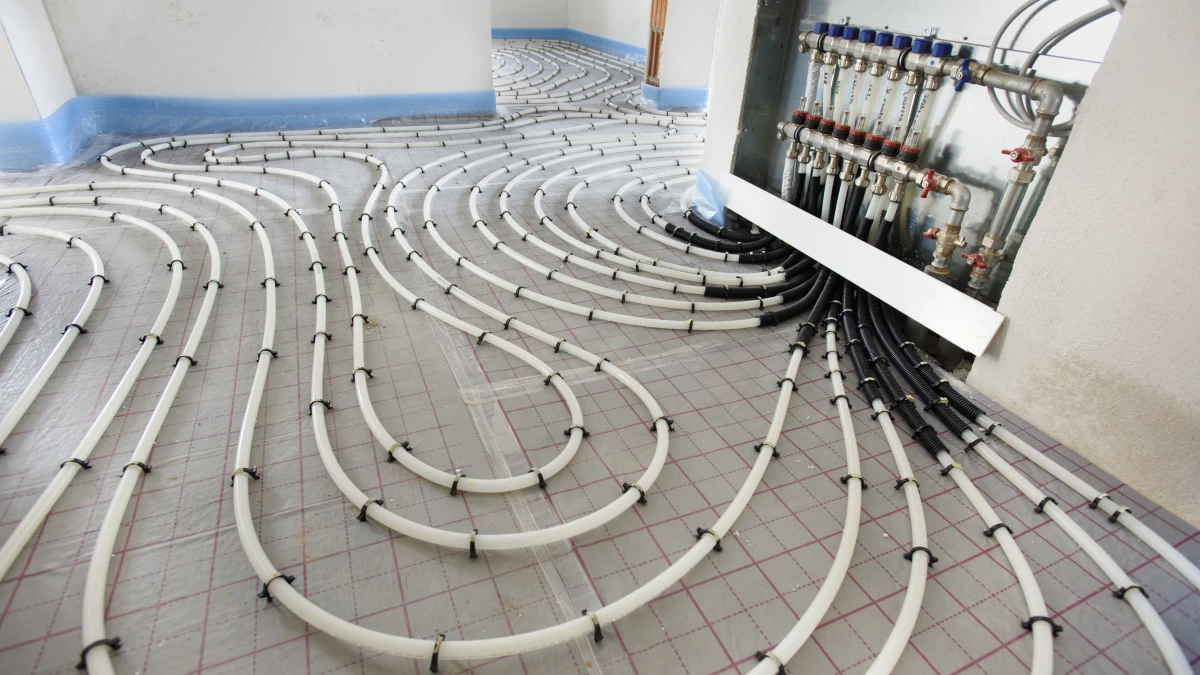 Fussbodenheizung der Heizungssanierung- Erfüllung EWärmeG