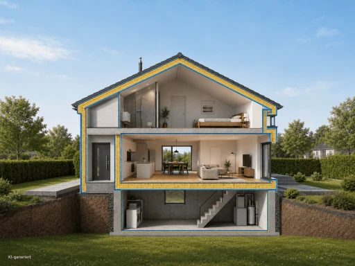 Bestandteile der Gebäudehülle im Querschnitt