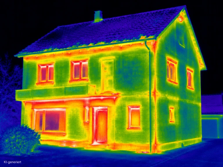 Wärmeverluste an der Gebäudehülle in der Thermografie