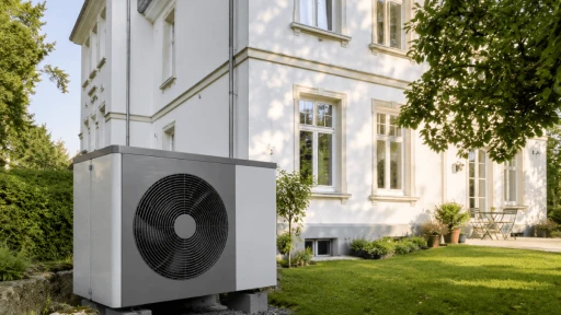 Passt eine Wärmepumpe in mein Haus: Außengerät vor einem Bestandsgebäude
