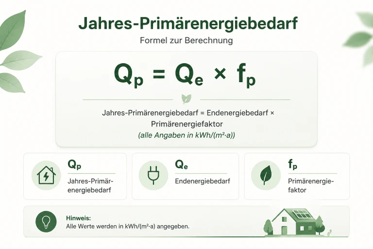 Jahres-Primärenergiebedarf Formel