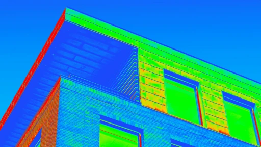 Thermografische Aufnahme eines Gebäudes Energy Building