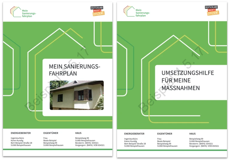 Muster eines Sanierungsfahrplans und Umsetzungshilfe