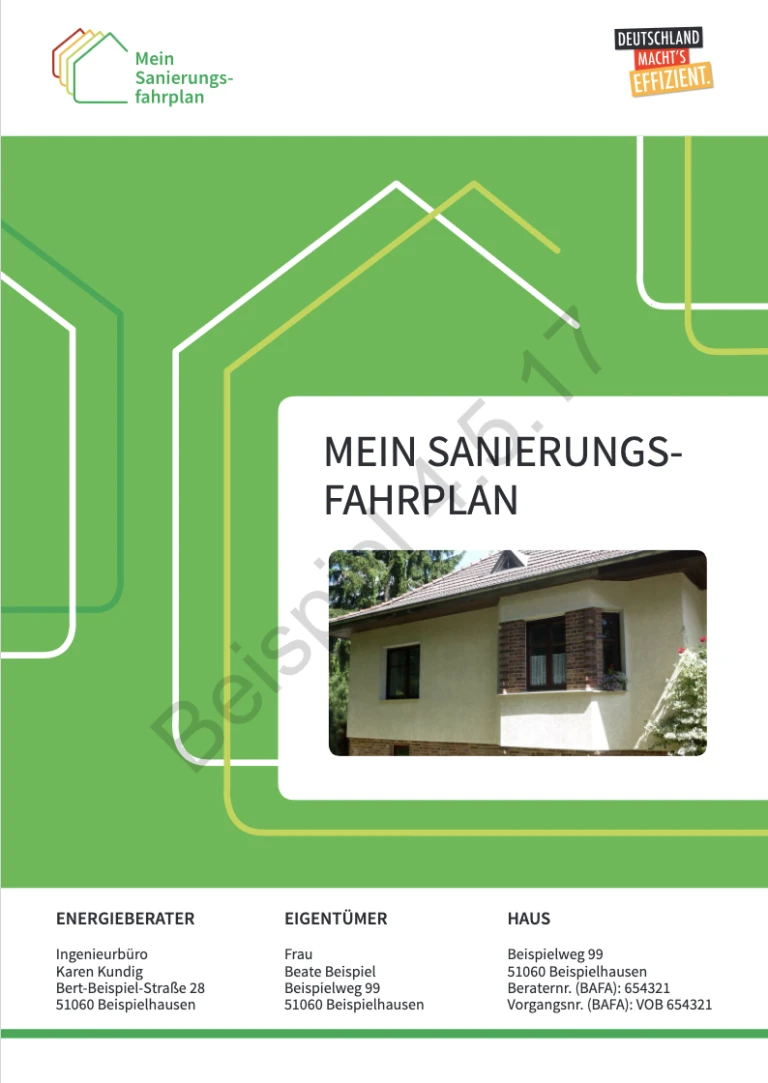 Musterbeispiel Sanierungsfahrplan